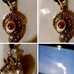 Greek Evil Eye Suede Necklace lt501-8brn